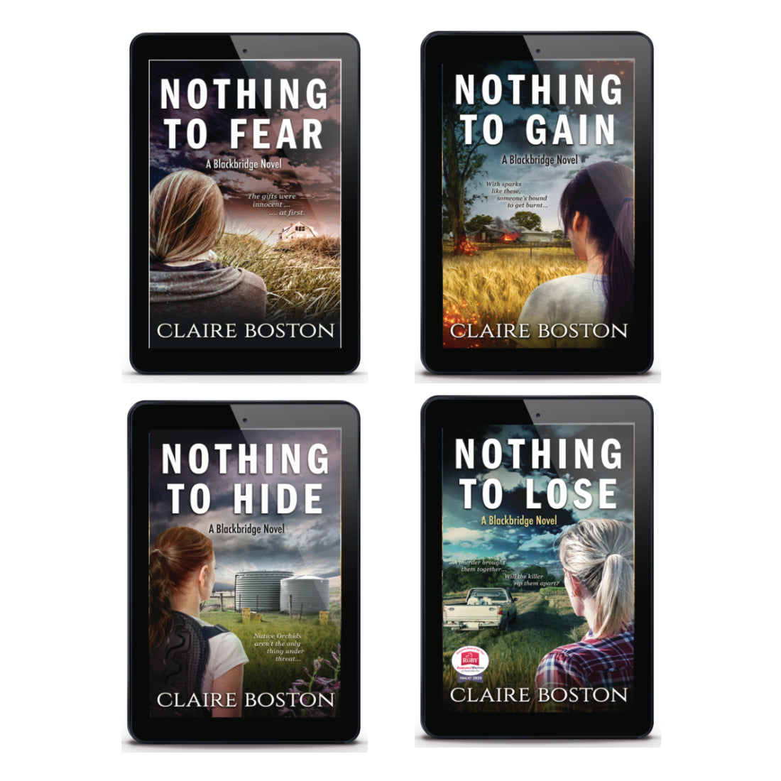 Covers 1-4 with women on the cover